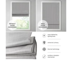 Paxton Room-Darkening Cordless Roman Shade -Cuisinart Store 810676406 810676404 810676403 810676401 810676402 810676405 810676407 810676411 D6 8
