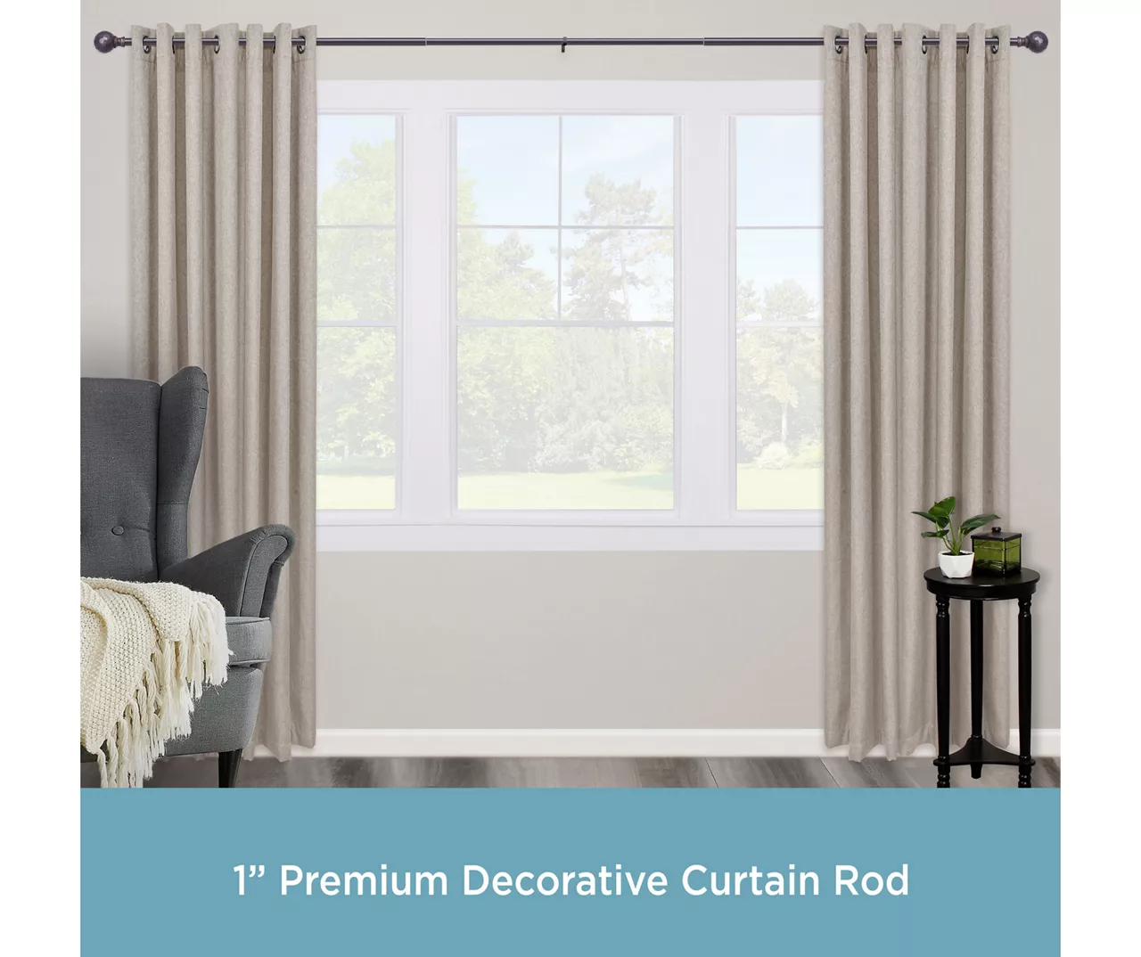 Kenney Hailey 1" Adjustable Curtain Rod 7 Kenney Hailey 1" Adjustable Curtain Rod - Image 7