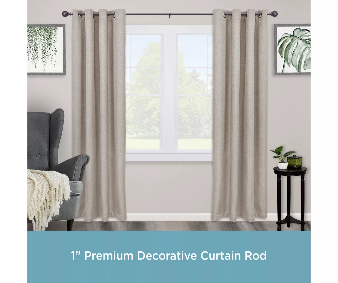 Kenney Hailey 1" Adjustable Curtain Rod 3 Kenney Hailey 1" Adjustable Curtain Rod - Image 3