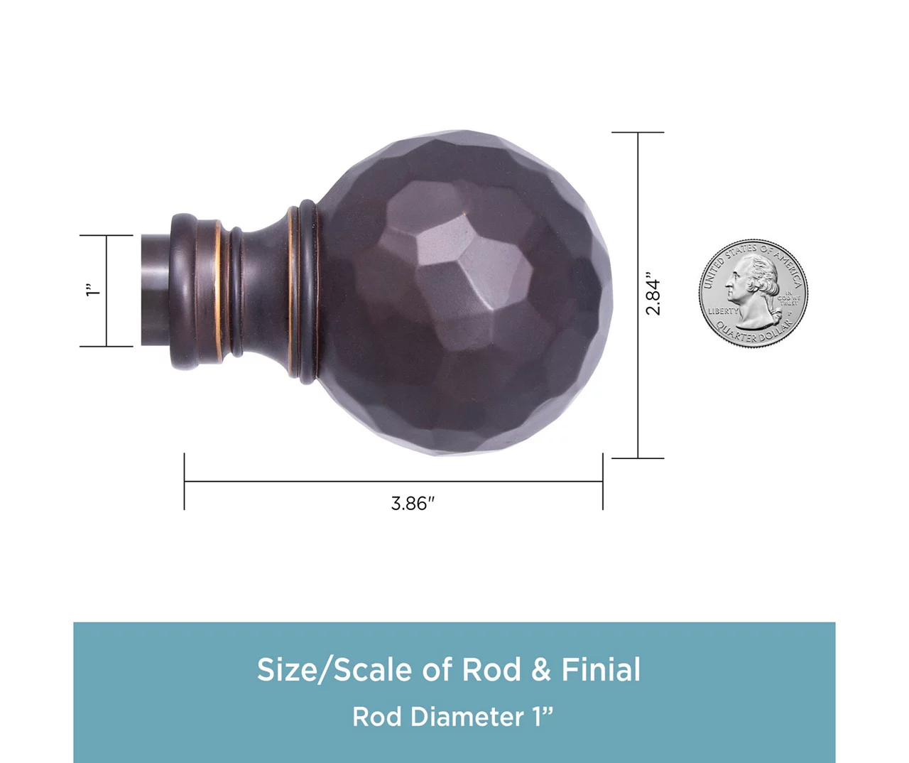 Kenney Hailey 1" Adjustable Curtain Rod 4 Kenney Hailey 1" Adjustable Curtain Rod - Image 4