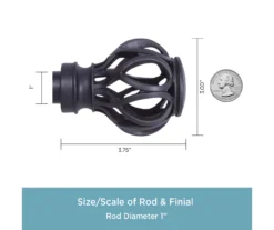 Kenney Mary 1" Adjustable Curtain Rod 17 Kenney Mary 1" Adjustable Curtain Rod -Cuisinart Store 810679517 A0 03