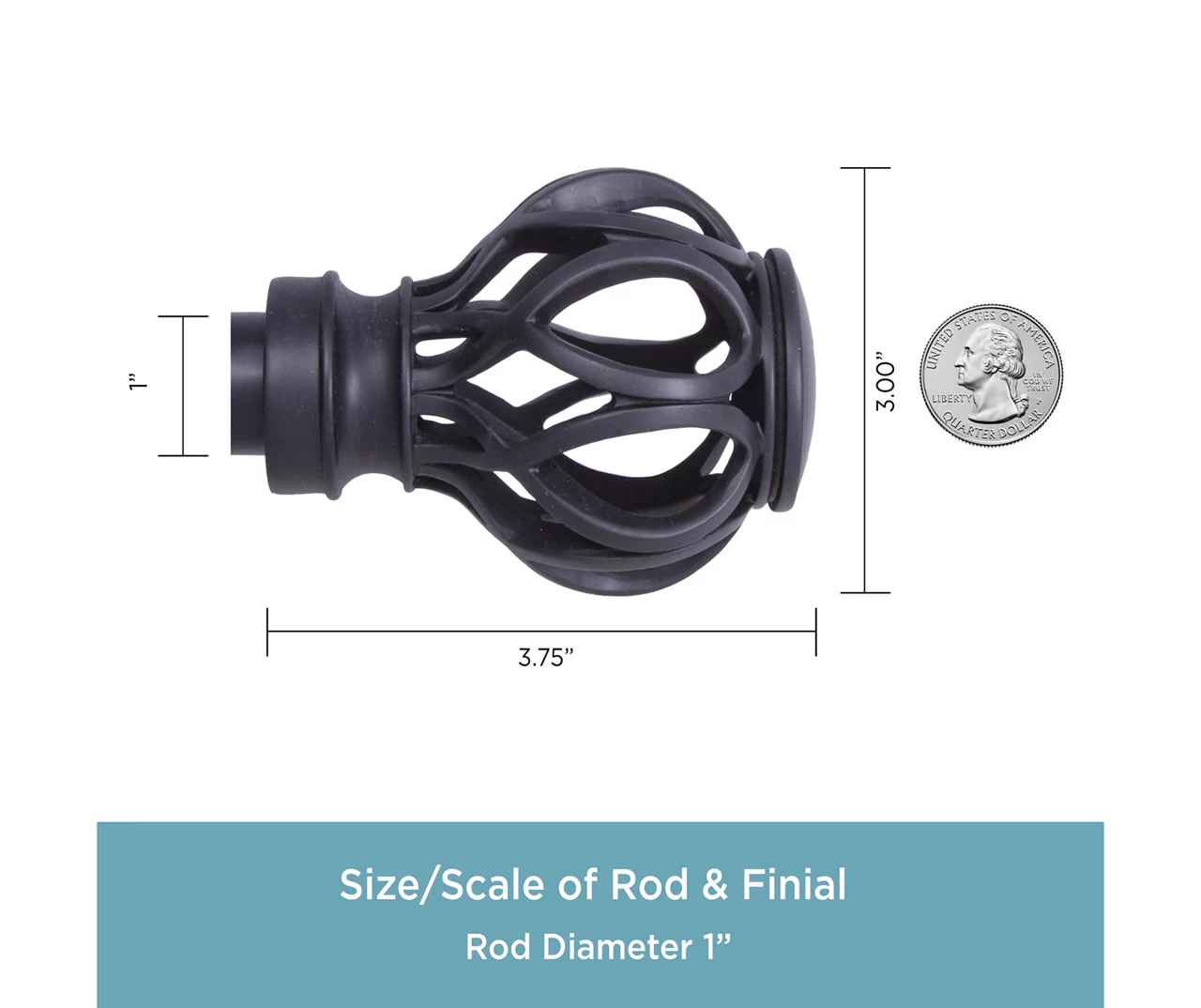 Kenney Mary 1" Adjustable Curtain Rod 8 Kenney Mary 1" Adjustable Curtain Rod - Image 8