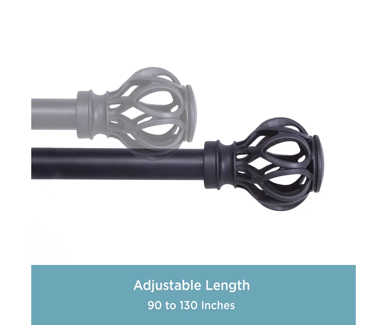 Kenney Mary 1" Adjustable Curtain Rod 9 Kenney Mary 1" Adjustable Curtain Rod - Image 9