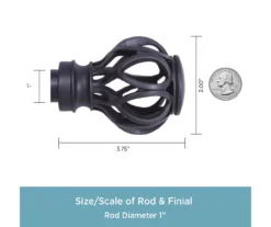 Kenney Mary 1" Adjustable Curtain Rod 13 Kenney Mary 1" Adjustable Curtain Rod -Cuisinart Store 810679518 A0 03