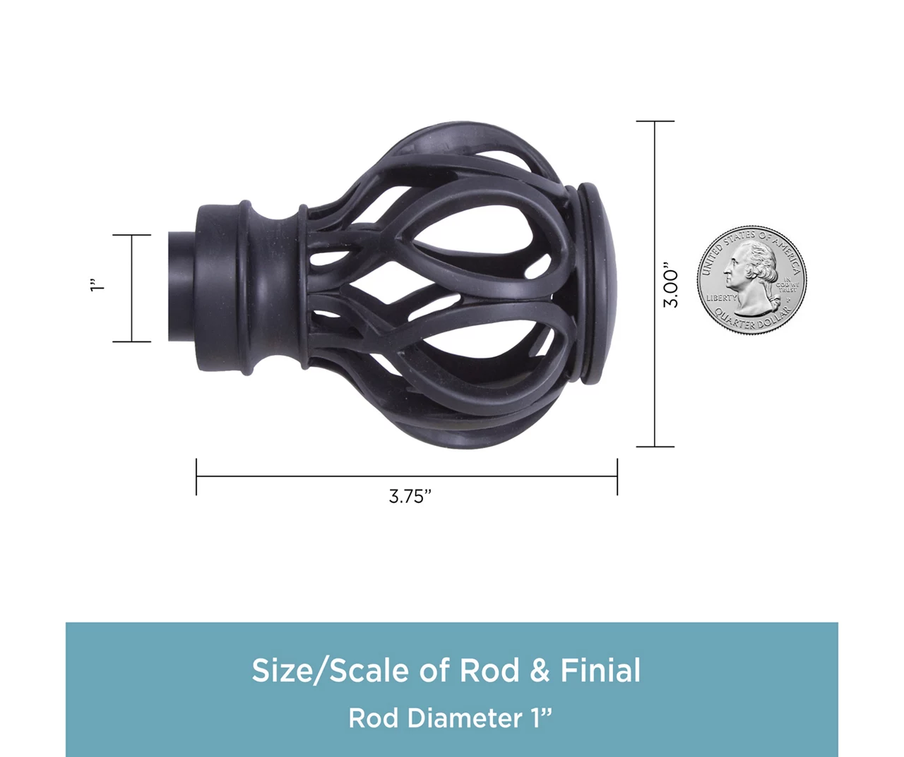 Kenney Mary 1" Adjustable Curtain Rod 4 Kenney Mary 1" Adjustable Curtain Rod - Image 4