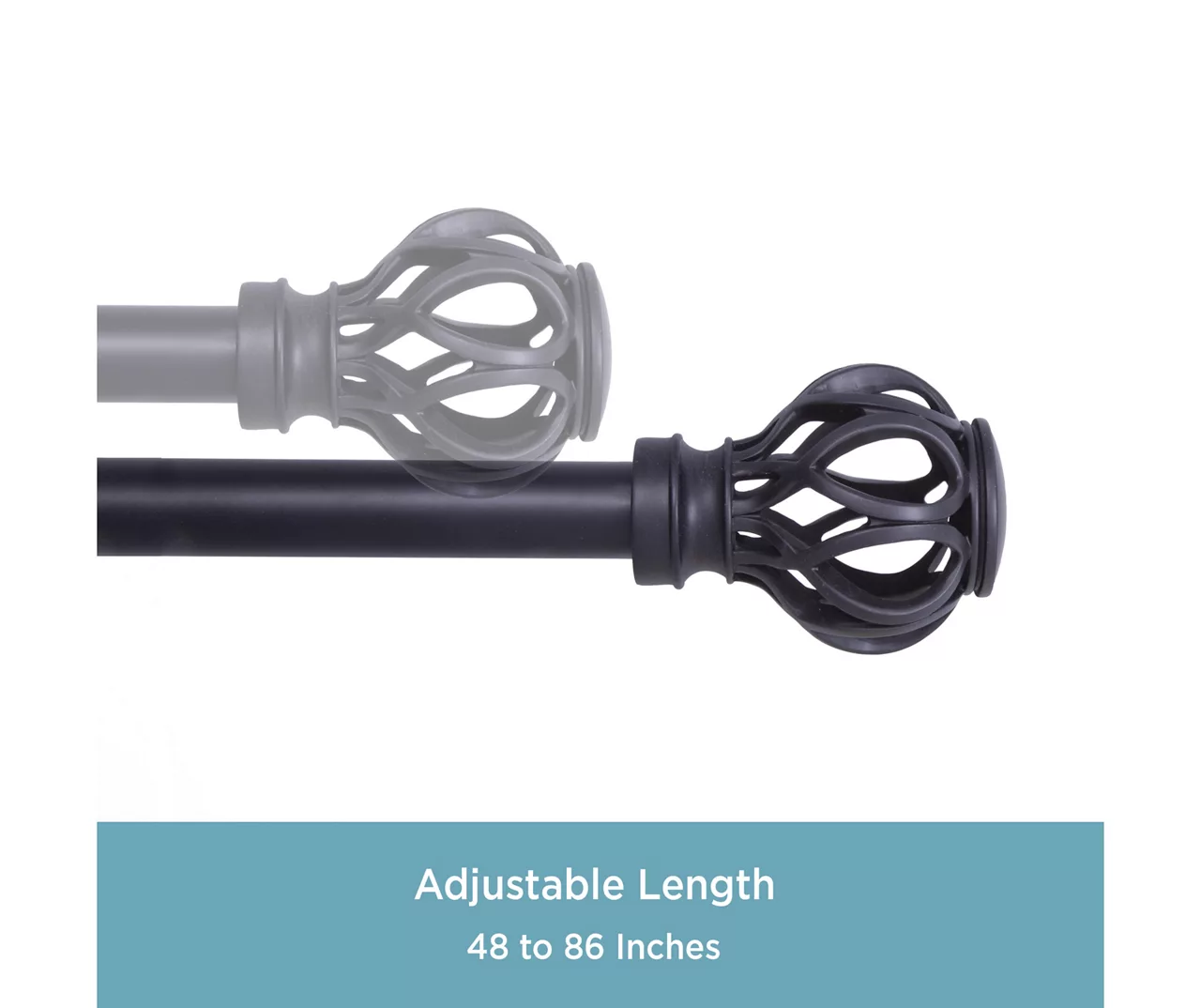 Kenney Mary 1" Adjustable Curtain Rod 5 Kenney Mary 1" Adjustable Curtain Rod - Image 5