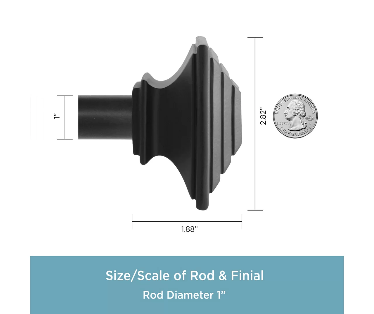Kenney Mission 1" Adjustable Curtain Rod 7 Kenney Mission 1" Adjustable Curtain Rod - Image 7