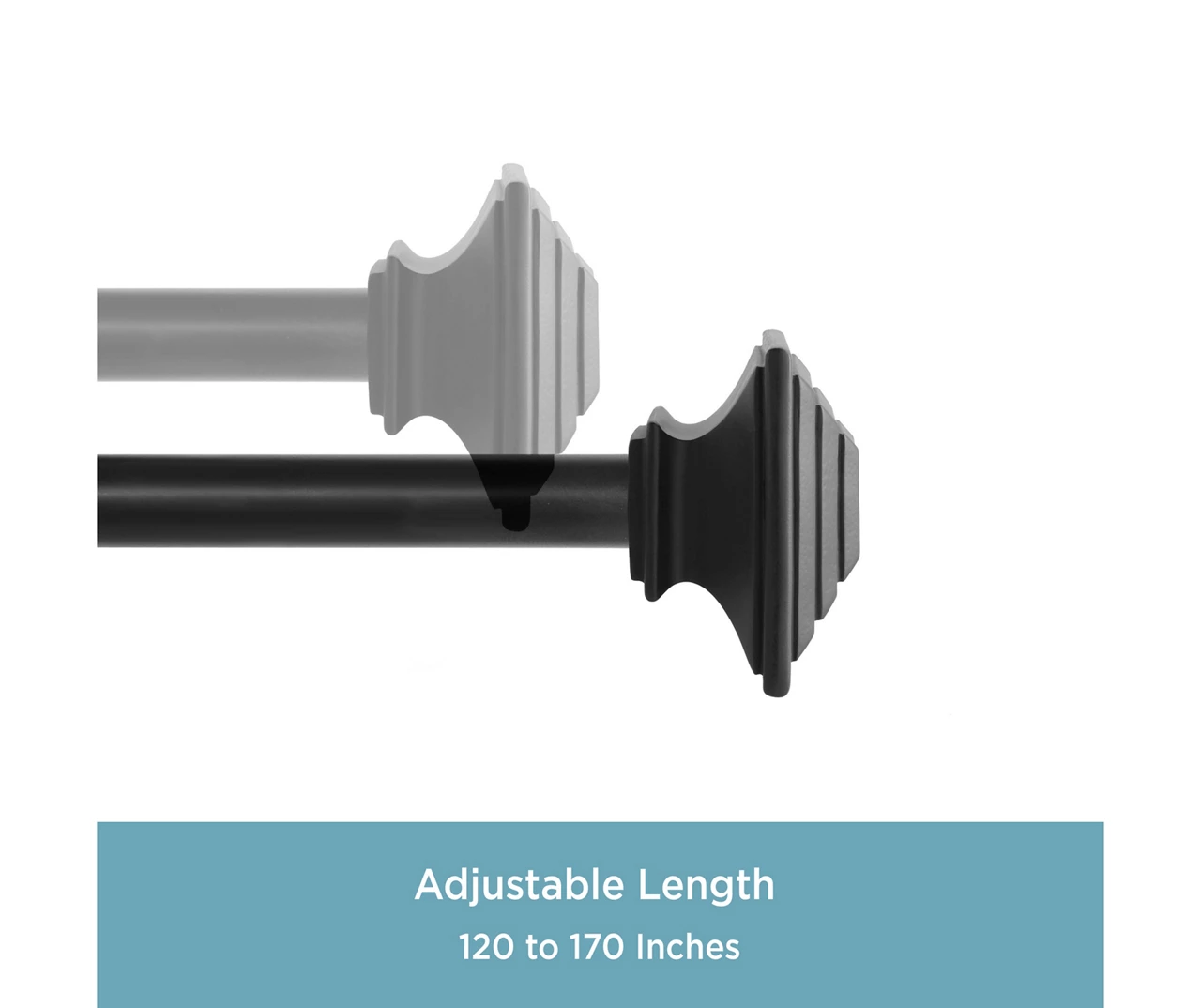 Kenney Mission 1" Adjustable Curtain Rod 8 Kenney Mission 1" Adjustable Curtain Rod - Image 8