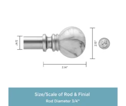 Kenney Marble 3/4" Adjustable Curtain Rod -Cuisinart Store 810679535 A0 03