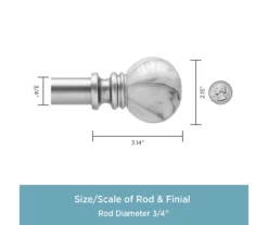 Kenney Marble 3/4" Adjustable Curtain Rod -Cuisinart Store 810679536 A0 03