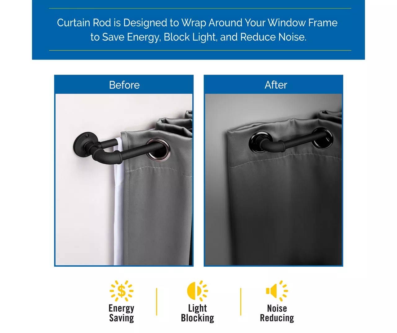 Sun Zero Bronn 3/4" Wrap Adjustable Double Curtain Rod 5 Sun Zero Bronn 3/4" Wrap Adjustable Double Curtain Rod - Image 5