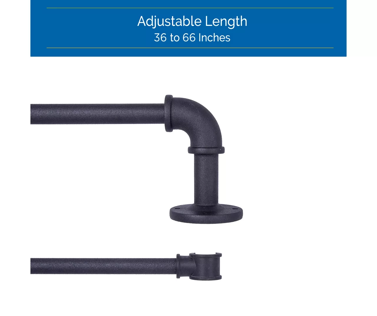 Sun Zero Bronn 3/4" Wrap Adjustable Double Curtain Rod 6 Sun Zero Bronn 3/4" Wrap Adjustable Double Curtain Rod - Image 6