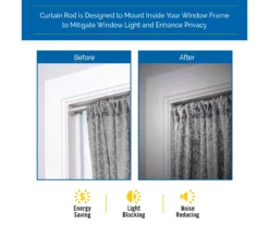 Sun Zero 5/8" Adjustable Tension Curtain Rod, (28"-60") -Cuisinart Store 810679549 A0 03