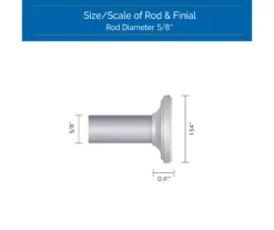 Sun Zero 5/8" Adjustable Tension Curtain Rod, (28"-60") -Cuisinart Store 810679549 A0 04