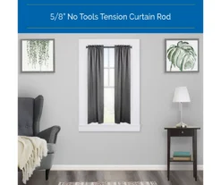 Sun Zero 5/8" Adjustable Tension Curtain Rod, (28"-60") -Cuisinart Store 810679550 A0 02