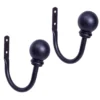 Kenney Chelsea 5/8" Curtain Holdback Hooks, 2-Pack