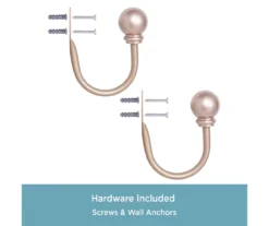 Kenney Chelsea 5/8" Curtain Holdback Hooks, 2-Pack -Cuisinart Store 810679553 A0 04