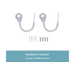 Kenney Chelsea 5/8" Curtain Holdback Hooks, 2-Pack -Cuisinart Store 810679556 A0 04