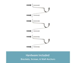 Trumpet Brushed Nickel 1" Adjustable Curtain Rod, (30"-84") -Cuisinart Store 810679557 A0 07