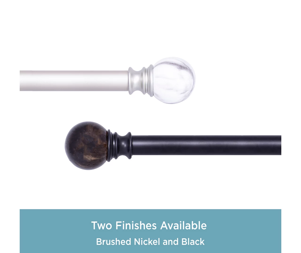 Kenney Marble 1" Adjustable Curtain Rod 9 Kenney Marble 1" Adjustable Curtain Rod - Image 9