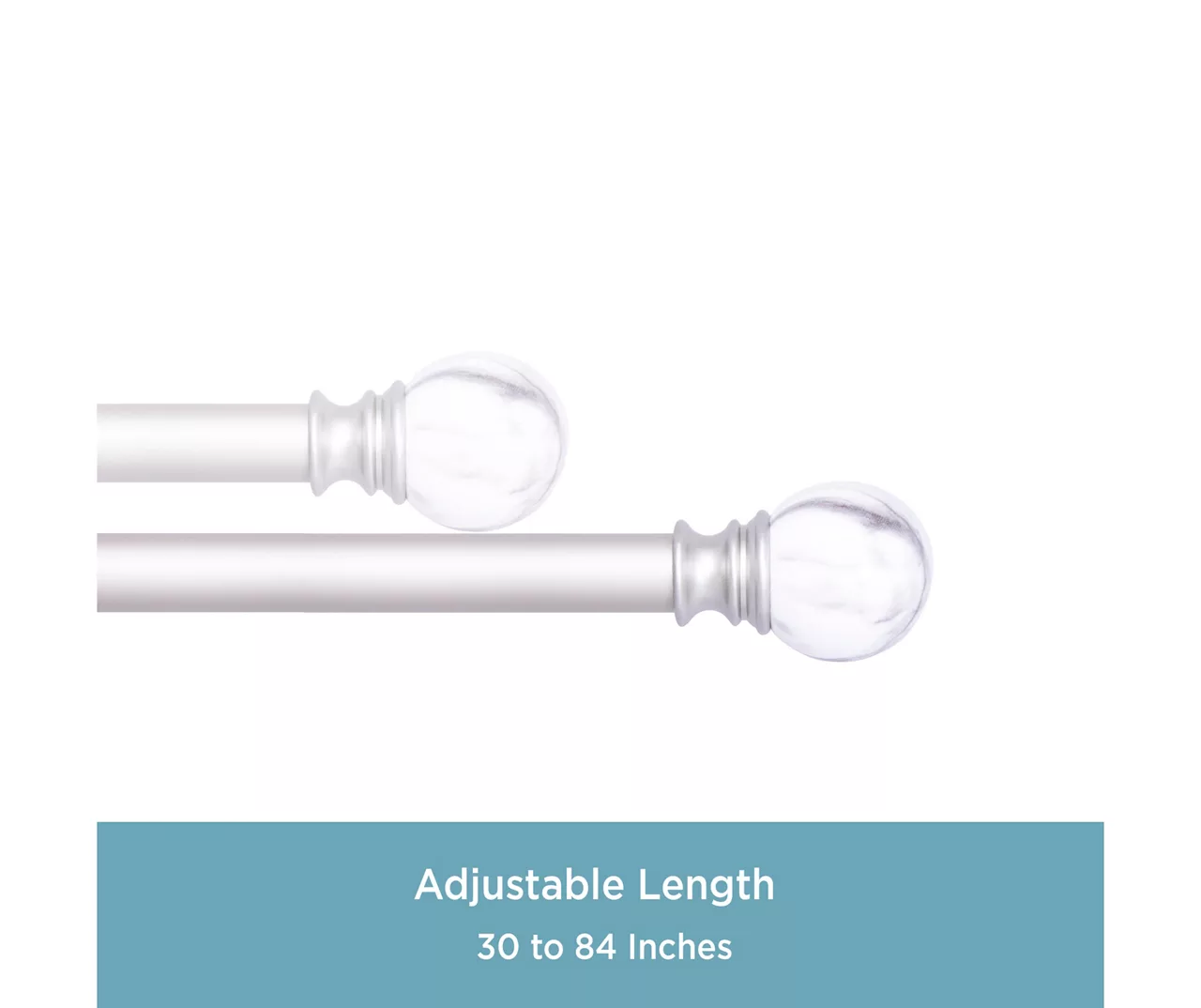 Kenney Marble 1" Adjustable Curtain Rod 11 Kenney Marble 1" Adjustable Curtain Rod - Image 11