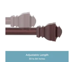 Riley Chocolate 1" Adjustable Curtain Rod, (30"-84") -Cuisinart Store 810679564 A0 03