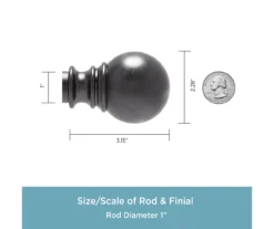 Layla Black 1" Adjustable Double Curtain Rod, (30"-84") 9 Layla Black 1" Adjustable Double Curtain Rod, (30"-84") -Cuisinart Store 810679565 A0 03