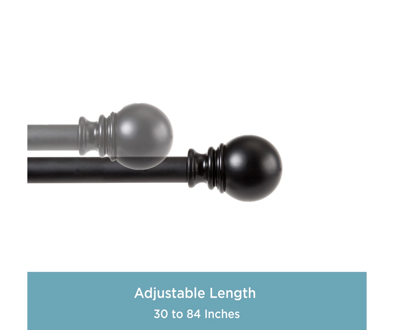 Kenney Layla 1" Adjustable Curtain Rod 4 Kenney Layla 1" Adjustable Curtain Rod - Image 4