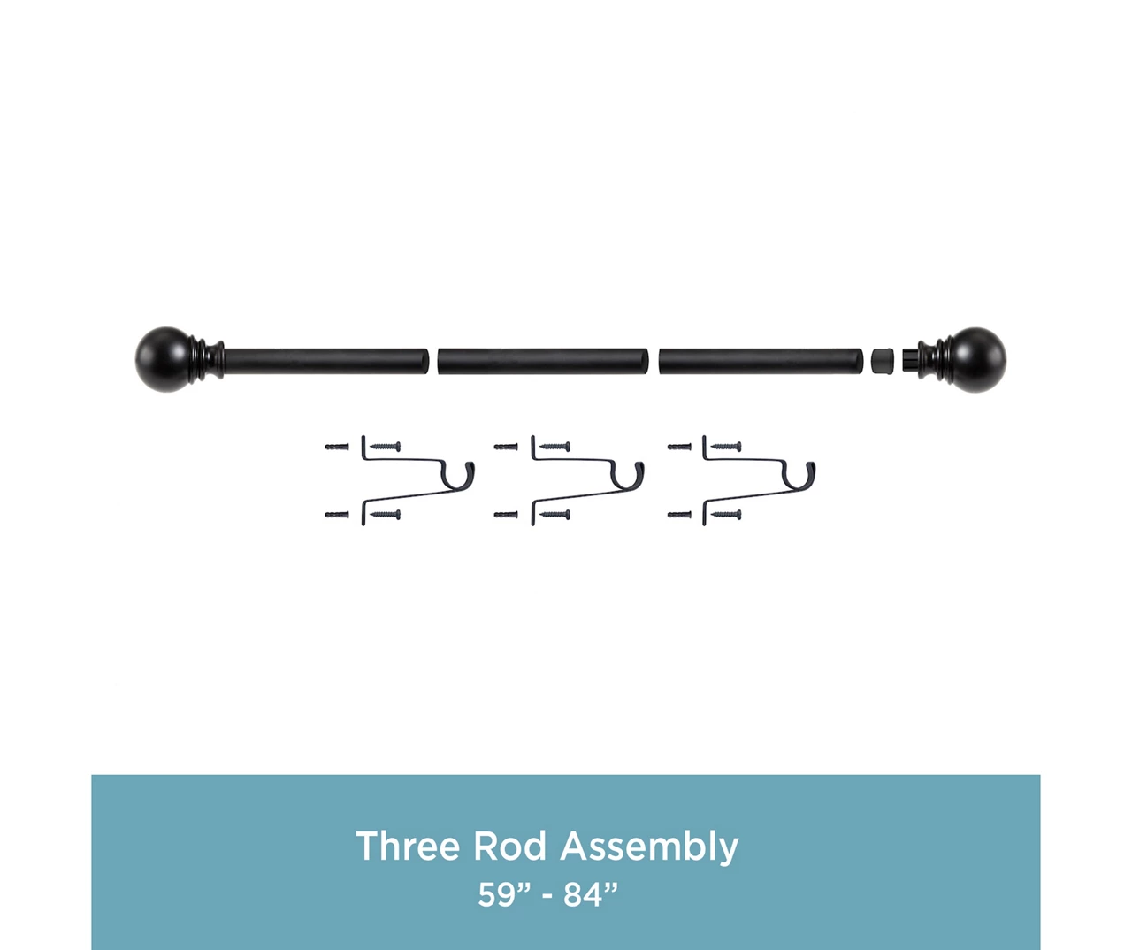 Kenney Layla 1" Adjustable Curtain Rod 7 Kenney Layla 1" Adjustable Curtain Rod - Image 7