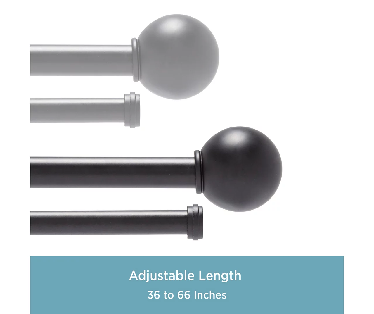 Kenney Edith Adjustable Double Curtain Rod 5 Kenney Edith Adjustable Double Curtain Rod - Image 5