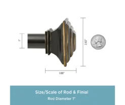 Kenney Mission 1" Adjustable Double Curtain Rod 17 Kenney Mission 1" Adjustable Double Curtain Rod -Cuisinart Store 810679570 A0 03