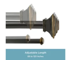 Kenney Mission 1" Adjustable Double Curtain Rod 18 Kenney Mission 1" Adjustable Double Curtain Rod -Cuisinart Store 810679570 A0 04