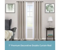 Kenney Mission 1" Adjustable Double Curtain Rod 12 Kenney Mission 1" Adjustable Double Curtain Rod -Cuisinart Store 810679571 A0 02