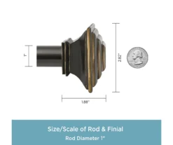 Kenney Mission 1" Adjustable Double Curtain Rod 13 Kenney Mission 1" Adjustable Double Curtain Rod -Cuisinart Store 810679571 A0 03