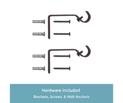 Lenon Weathered Brown 5/8" Adjustable Curtain Rod, (28"-48") 9 Lenon Weathered Brown 5/8" Adjustable Curtain Rod, (28"-48") -Cuisinart Store 810679593 A0 05