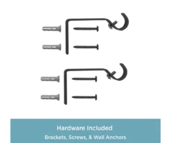 Mavis Matte Black 5/8" Adjustable Curtain Rod, (28"-48") -Cuisinart Store 810679594 A0 05