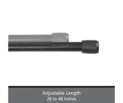 Kenney Fast Fit 4-Piece 7/16" Adjustable Tension Curtain Rod Set, (28"-48") -Cuisinart Store 810679602 A0 04