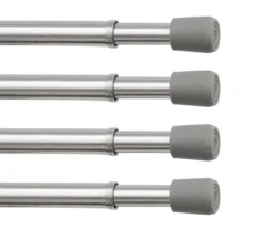 Kenney Fast Fit 4-Piece 7/16" Adjustable Tension Curtain Rod Set, (28"-48") -Cuisinart Store 810679603 A0 01