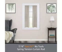 Kenney Fast Fit 4-Piece 7/16" Adjustable Tension Curtain Rod Set, (28"-48") -Cuisinart Store 810679604 A0 02