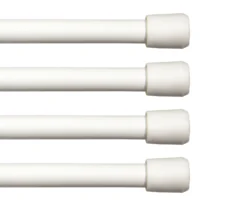 Kenney Fast Fit 4-Piece 7/16" Adjustable Tension Curtain Rod Set, (28"-48") -Cuisinart Store 810679605 A0 01