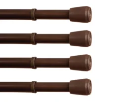 Kenney Fast Fit 4-Piece 7/16" Adjustable Tension Curtain Rod Set, (28"-48") -Cuisinart Store 810679606 A0 01