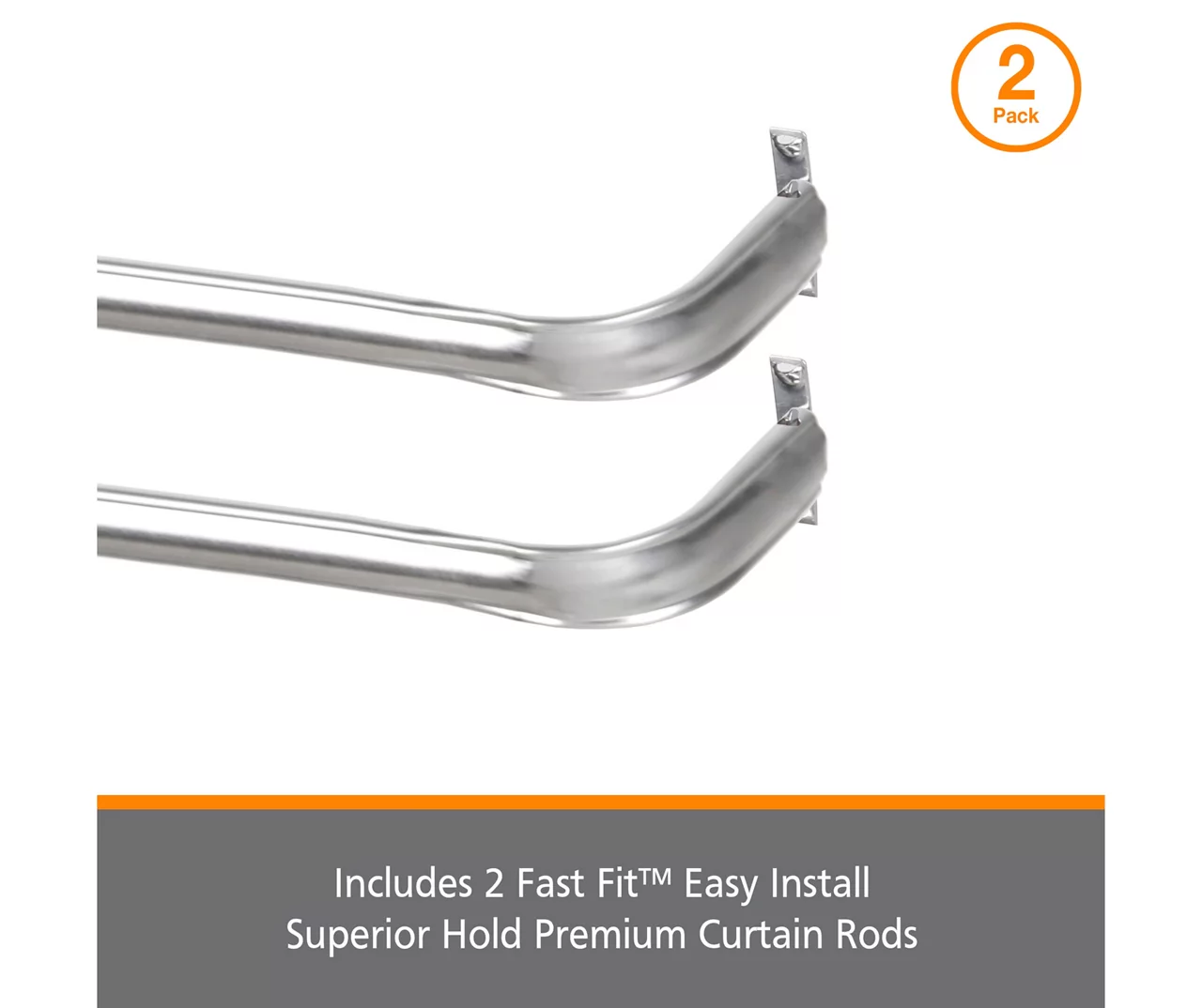 Kenney Fast Fit 2-Piece Adjustable Tension Curtain Rod Set, (28"-48") 17 Kenney Fast Fit 2-Piece Adjustable Tension Curtain Rod Set, (28"-48") - Image 17