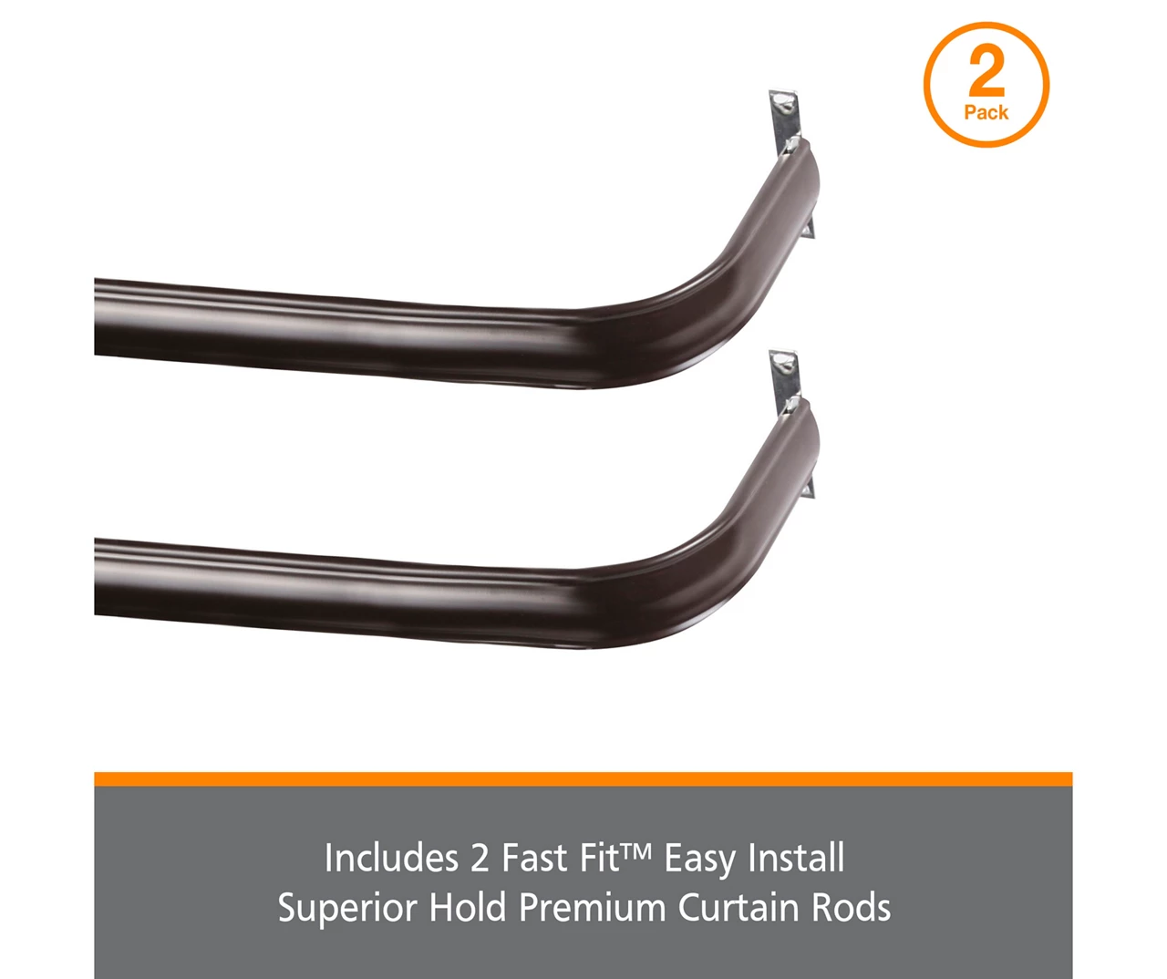 Kenney Fast Fit 2-Piece Adjustable Tension Curtain Rod Set, (28"-48") 10 Kenney Fast Fit 2-Piece Adjustable Tension Curtain Rod Set, (28"-48") - Image 10