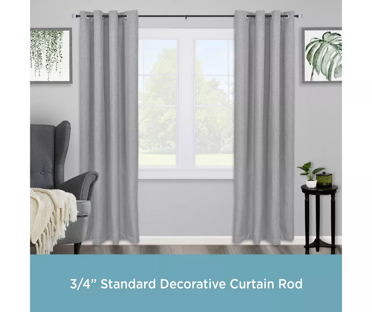 Kenney Faith 3/4" Adjustable Double Curtain Rod 7 Kenney Faith 3/4" Adjustable Double Curtain Rod - Image 7