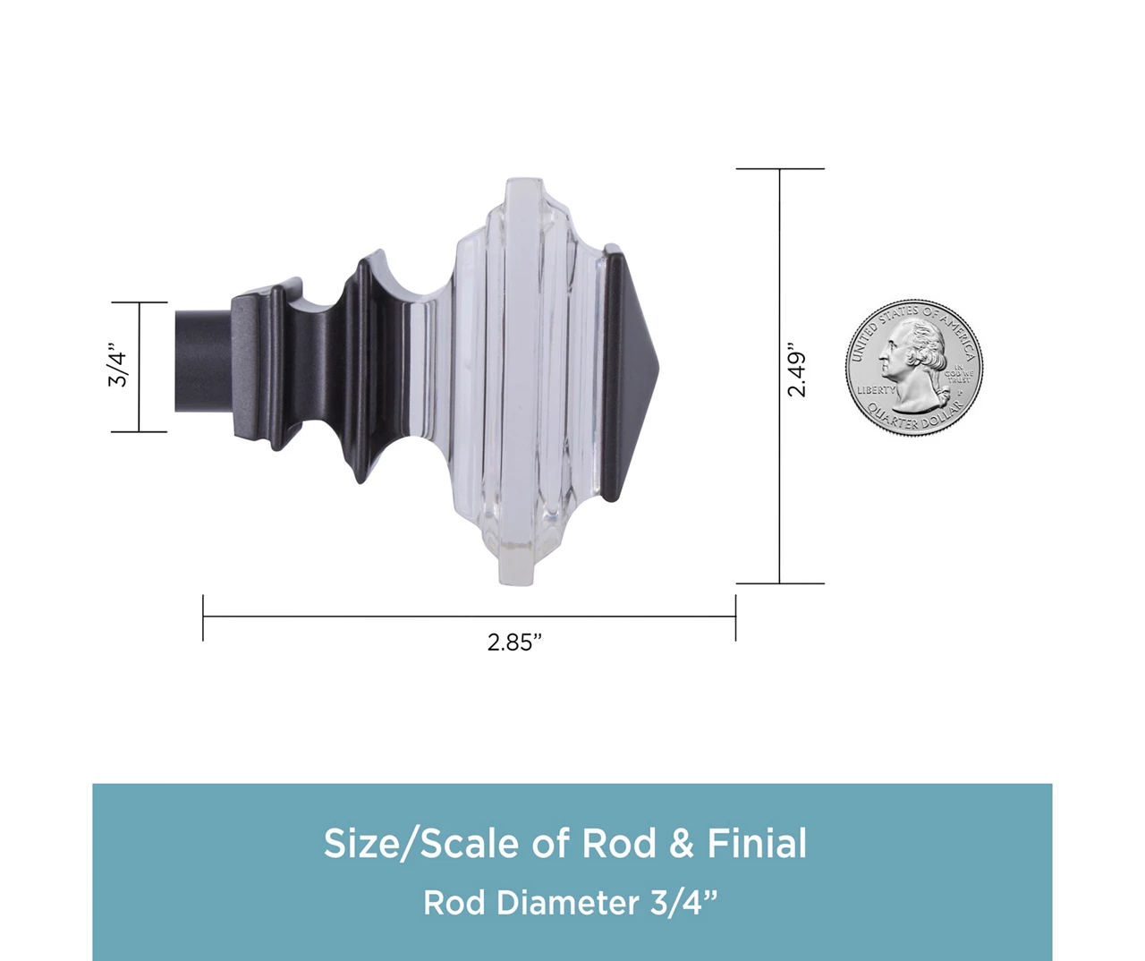 Kenney Faith 3/4" Adjustable Double Curtain Rod 8 Kenney Faith 3/4" Adjustable Double Curtain Rod - Image 8