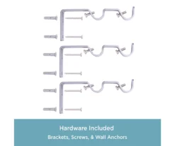 Kenney Double 5/8" Adjustable Curtain Rod Conversion Kit, (42"-120") -Cuisinart Store 810679616 A0 04