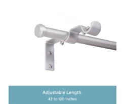 Kenney Double 5/8" Adjustable Curtain Rod Conversion Kit, (42"-120") -Cuisinart Store 810679617 A0 02