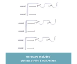 Kenney Double 5/8" Adjustable Curtain Rod Conversion Kit, (42"-120") -Cuisinart Store 810679617 A0 04