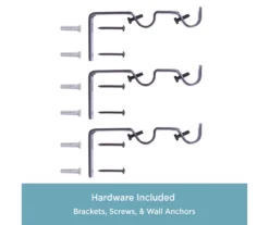 Kenney Double 5/8" Adjustable Curtain Rod Conversion Kit, (42"-120") -Cuisinart Store 810679618 A0 04