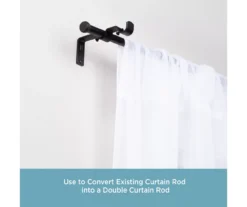 Kenney Double 5/8" Adjustable Curtain Rod Conversion Kit, (42"-120") -Cuisinart Store 810679619 A0 02
